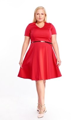 Sukienka FSU1006 RUBINOWY