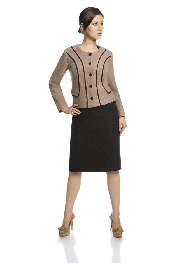 Żakiet FZA449 BEŻOWY CIEMNY