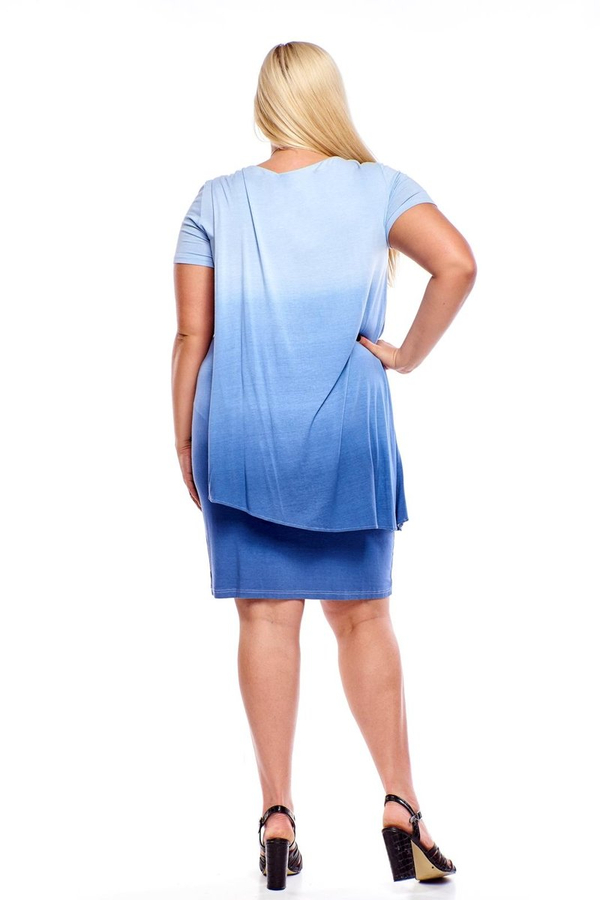Sukienka FSU1001 NIEBIESKI ombre