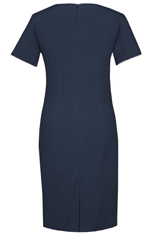 Sukienka FSU258 GRANATOWY EKRI