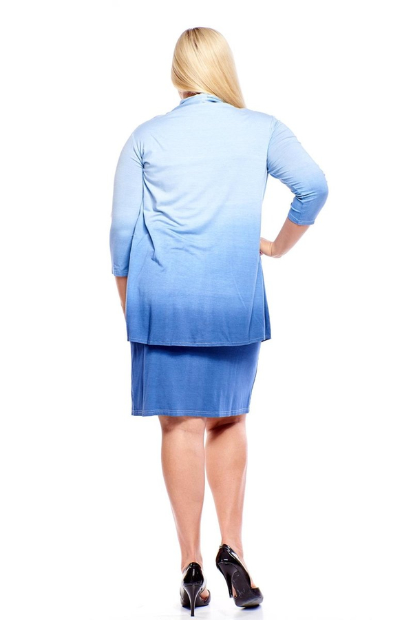 Sukienka FSU1010 NIEBIESKI ombre