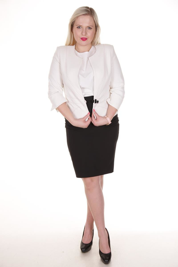 Żakiet FZA912 EKRI + MALINOWY