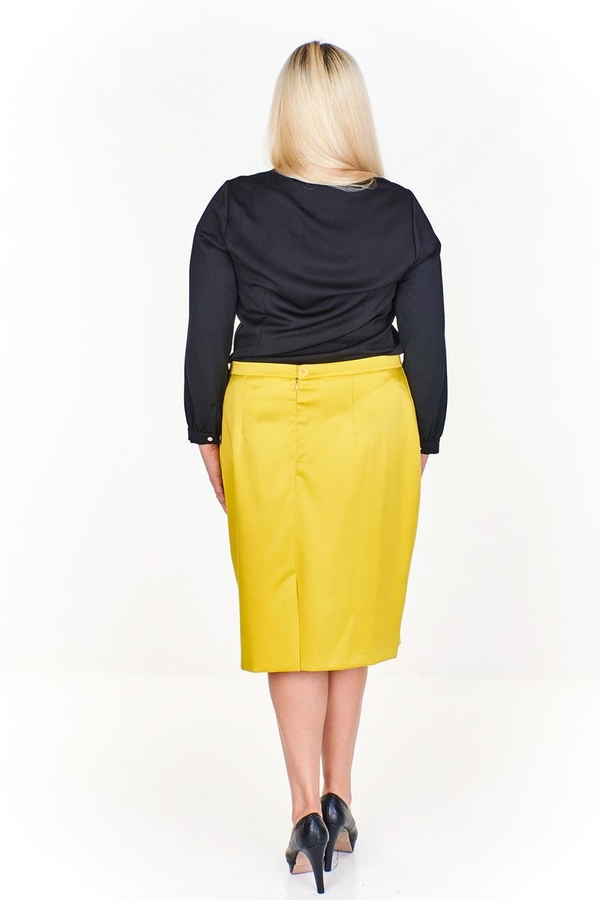 Spódnica FSP641 ŻÓŁTY CIEMNY