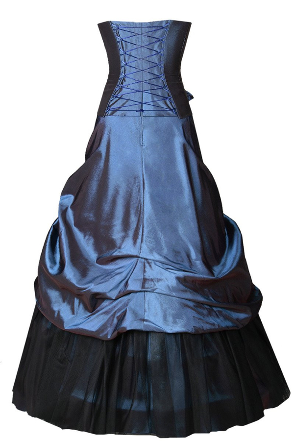 Sukienka FSU038 NIEBIESKIO-FIOLETOWY