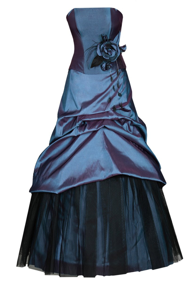 Sukienka FSU038 NIEBIESKIO-FIOLETOWY