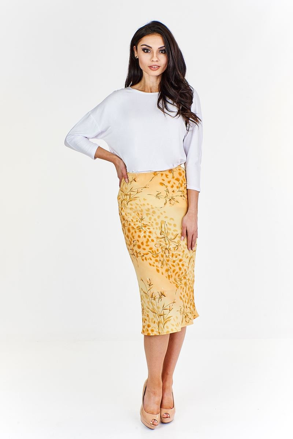 Spódnica FSP771 ŻÓŁTY JASNY