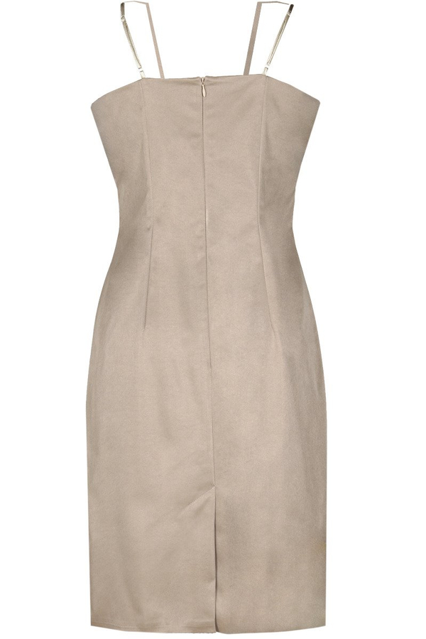 Sukienka FSU201 BEŻOWY CIEMNY