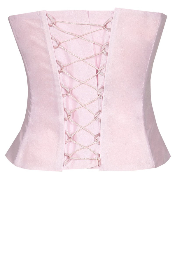 Gorset FGR042 RÓŻOWY JASNY tafta