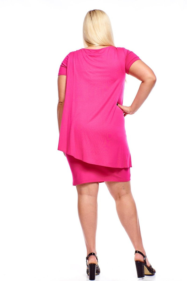 Sukienka FSU1001 AMARANTOWY ŚREDNI