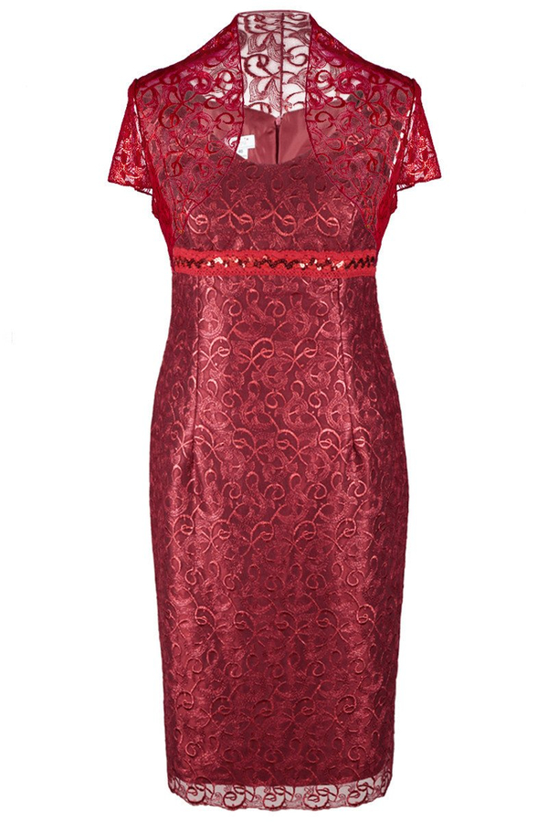 Sukienka FSU161 CZERWONY CIEMNY