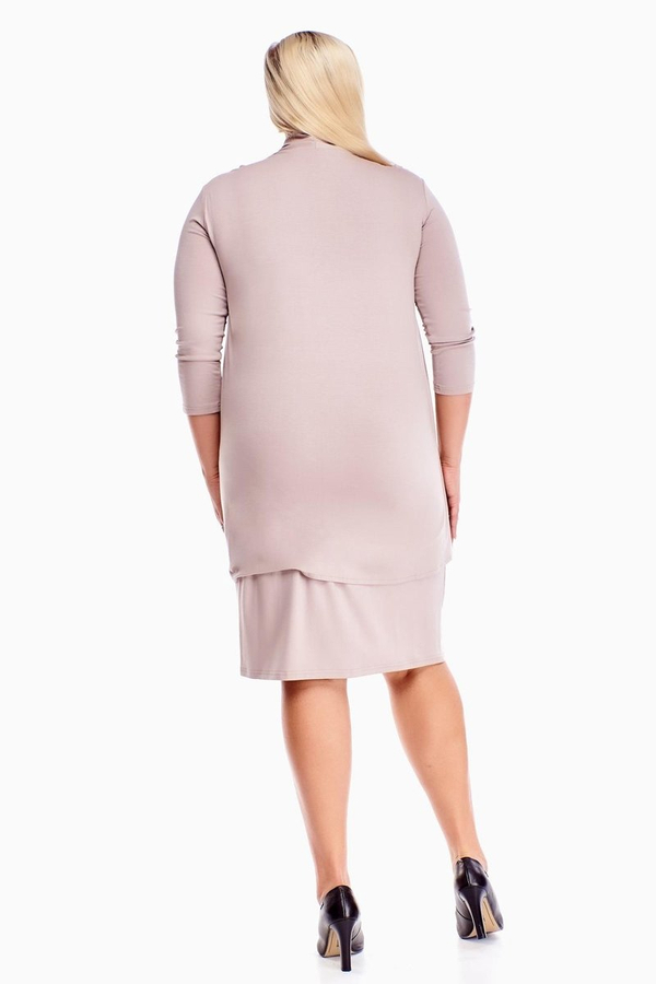 Sukienka FSU1010 BEŻOWY CIEMNY