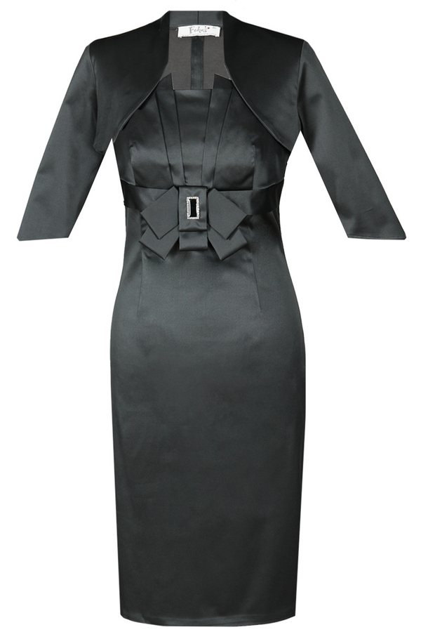 Sukienka FSU201 SZARY CIEMNY