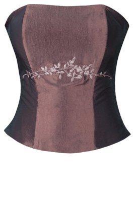 Gorset FGR042 MIEDZIANO-RÓŻOWY tafta