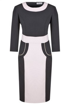 Dress FSU289 BLACK BEIGE