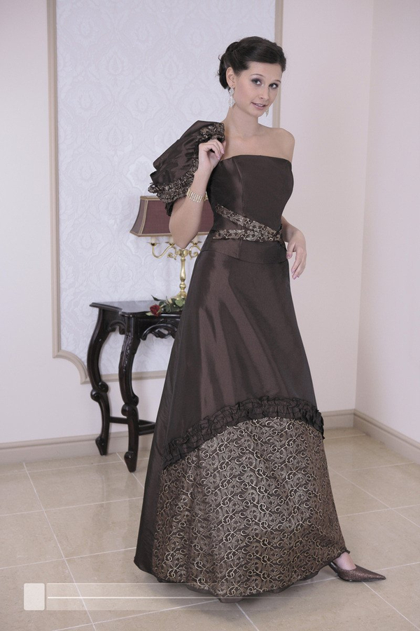 Sukienka FSU103 CZEKOLADOWY CIEMNY