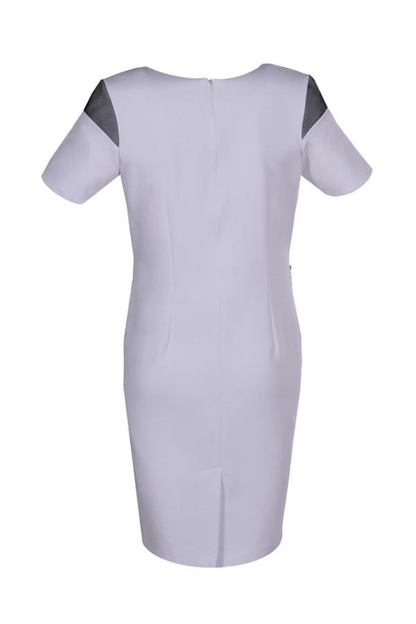 Sukienka FSU349 BIAŁY CZARNY