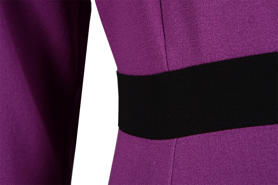 Sukienka FSU287 AMARANT CIEMNY CZARNY