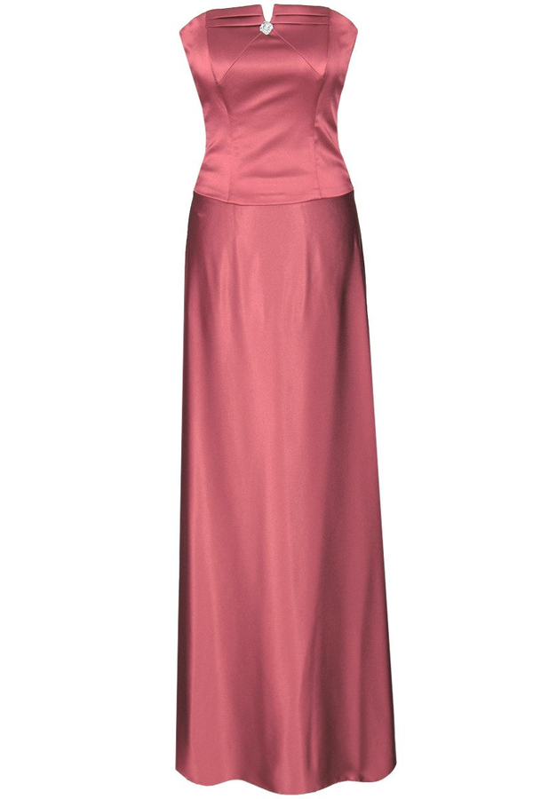 Sukienka FSU088 CEGLASTY JASNY