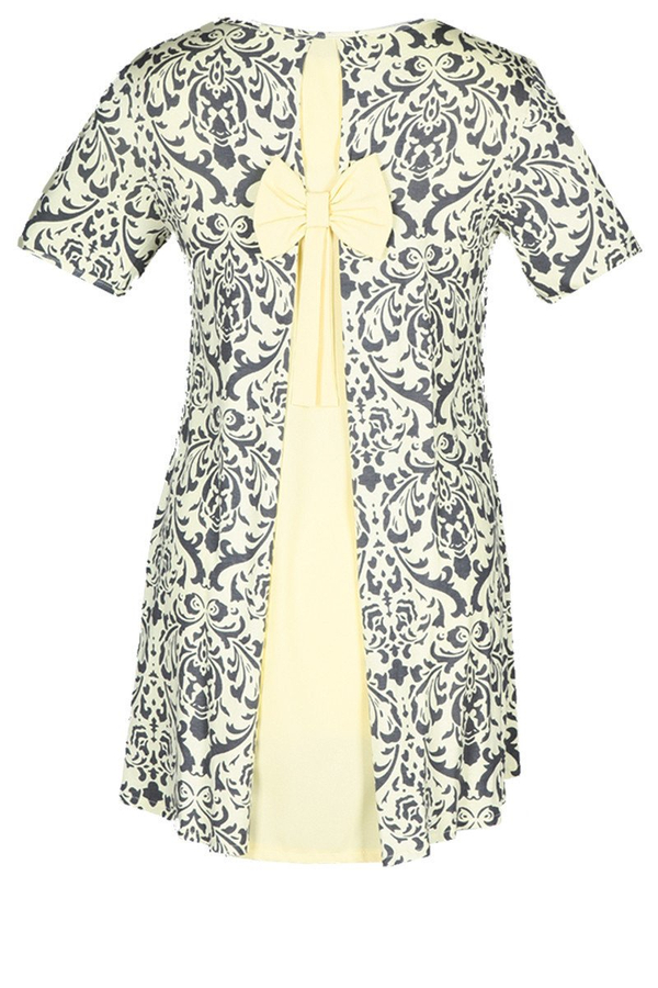 Tunika FTU602 ŻÓŁTY JASNY + SZARY CIEMNY