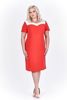 Sukienka FSU899 POMARAŃCZOWY MOCNY + EKRI