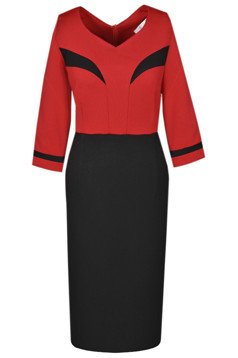 Dress FSU294 BLACK RASPBERRY