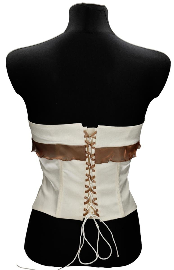 Gorset FGR006 EKRI + BRĄZOWY