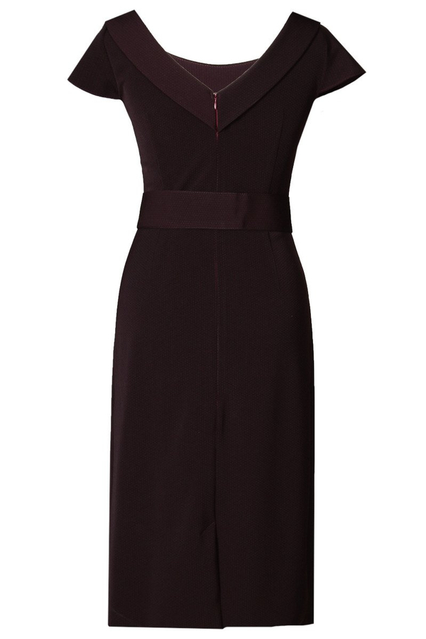 Sukienka FSU199 BORDOWY  kropki