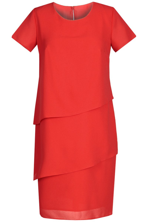 Sukienka FSU1115 CZERWONY gładki