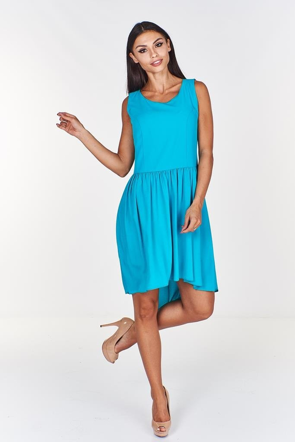 Sukienka FSU371 TURKUSOWY CIEMNY