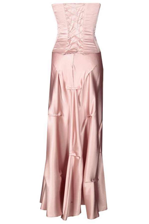 Sukienka FSU019 ŁOSOSIOWY CIEMNY