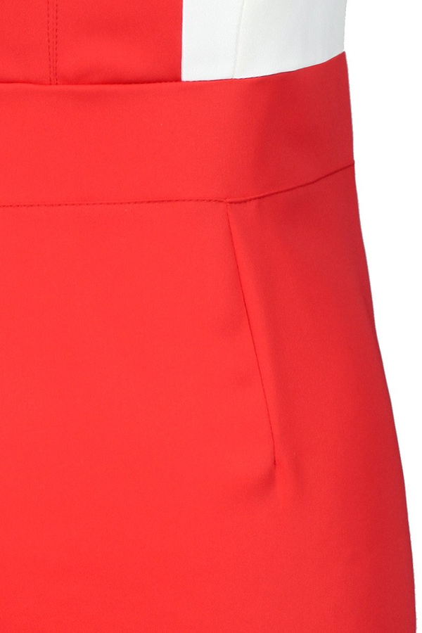 Sukienka FSU909 CZERWONY + EKRI