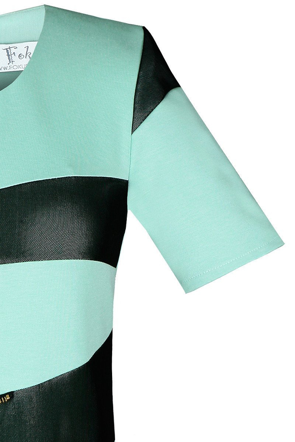 Sukienka FSU349 MIĘTOWY CZARNY