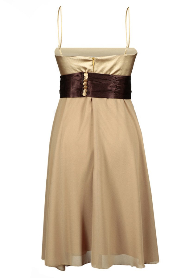 Sukienka FSU184 PIASKOWY CIEMNY