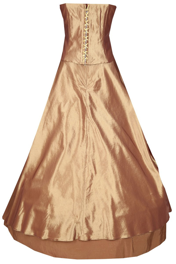 Sukienka FSU074 ZŁOTY STARY   EKRI