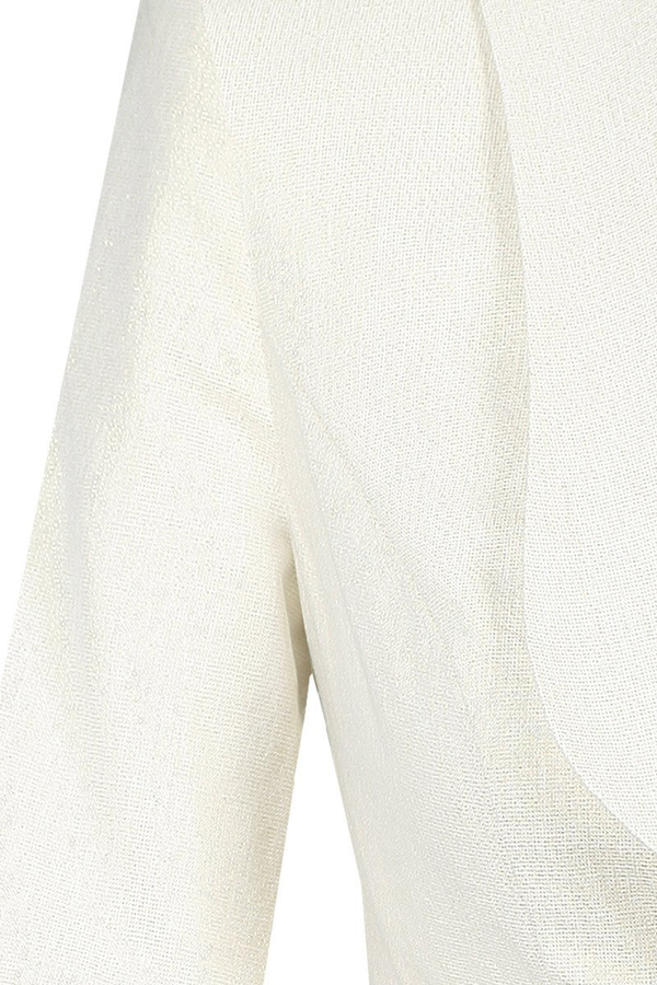 Żakiet FZA672 EKRI + ZŁOTA NIĆ