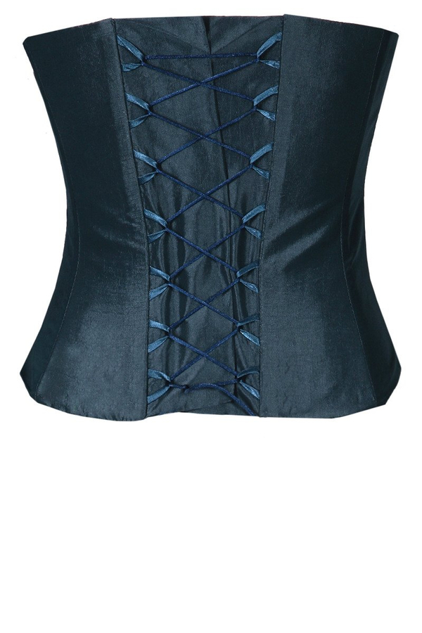 Gorset FGR042  GRANATOWY  tafta