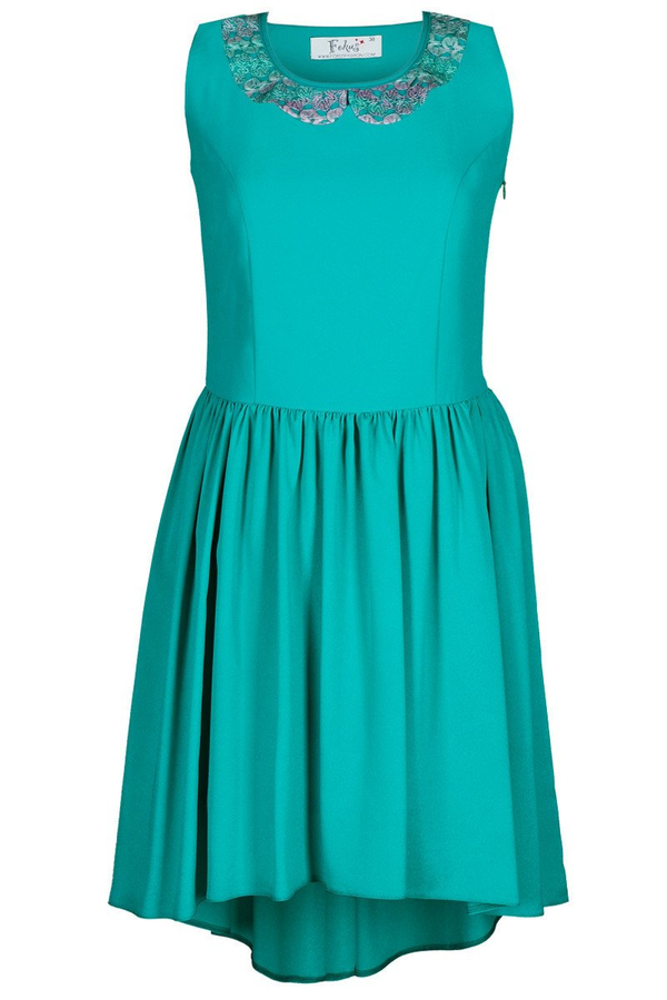 Sukienka FSU371 TURKUSOWY CIEMNY