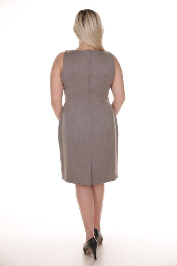 Sukienka FSU915 SZARO-BEŻOWY