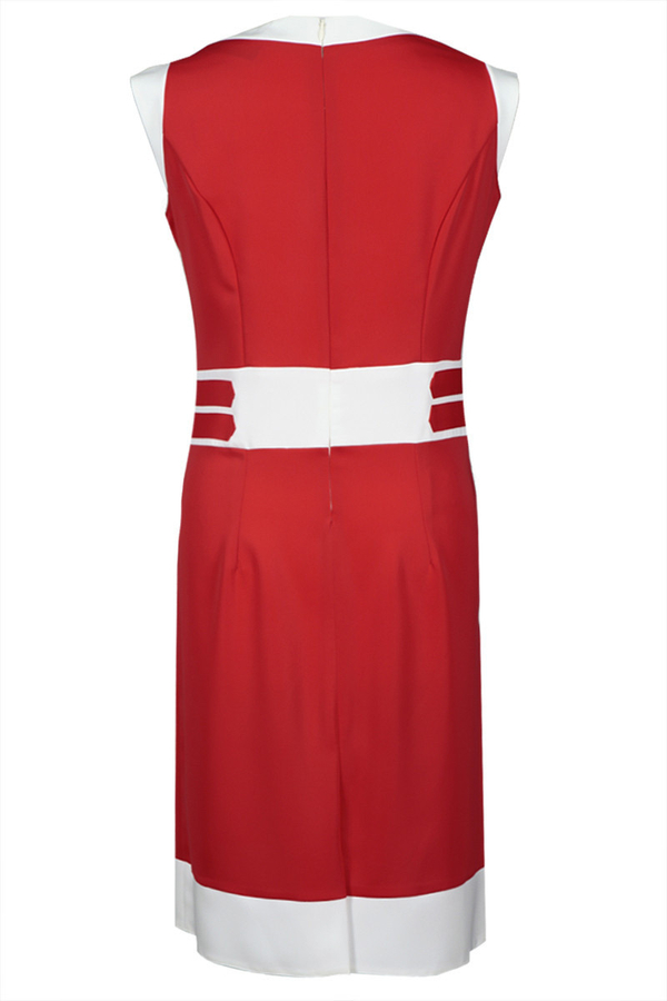 Sukienka FSU269 CZERWONY EKRI