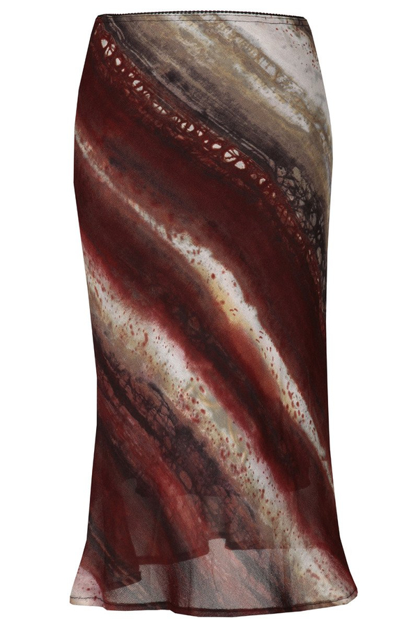 Spódnica FSP771  RUDY + BEŻOWY