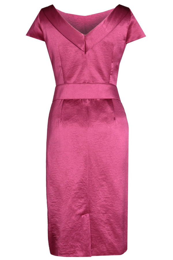 Sukienka FSU199 AMARANTOWY CIEMNY