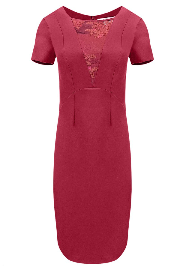 Sukienka FSU875 MALINOWY