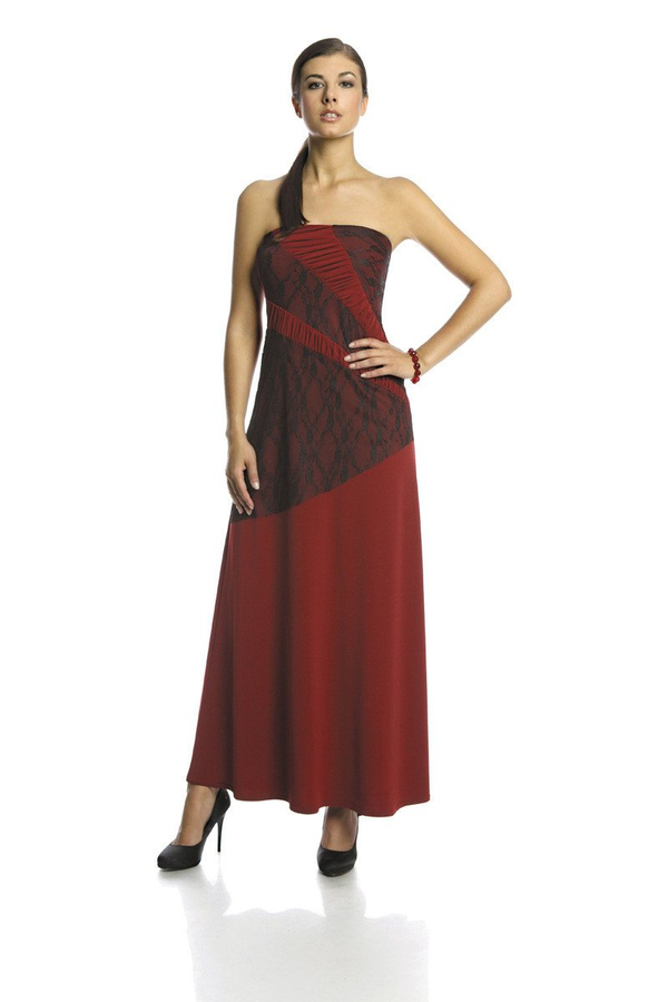 Sukienka FSU142 BORDOWY