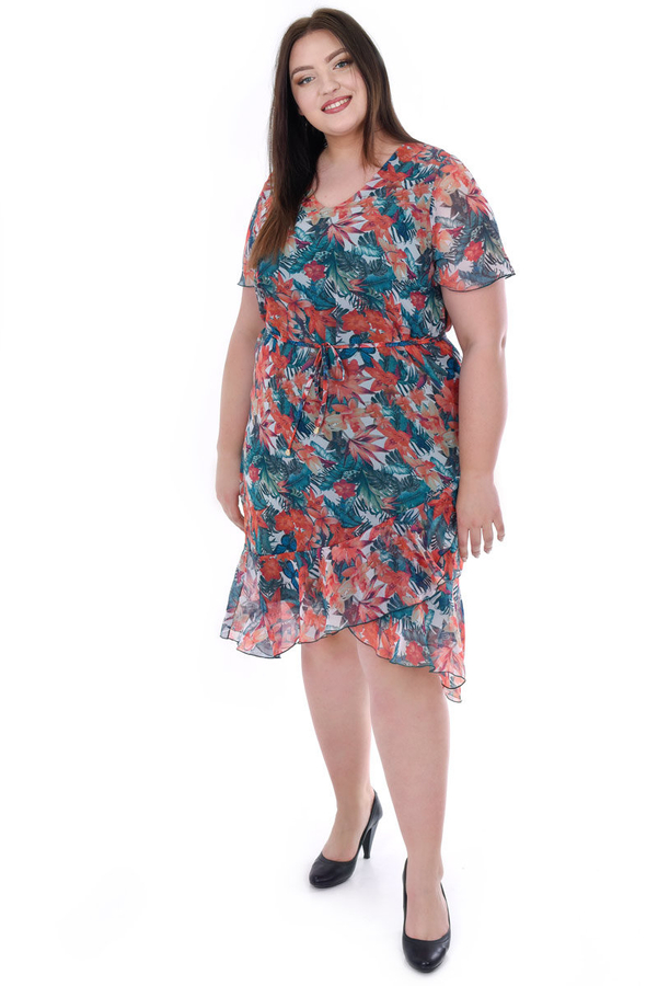 Sukienka FSU1076 EKRI chabrowe motyle