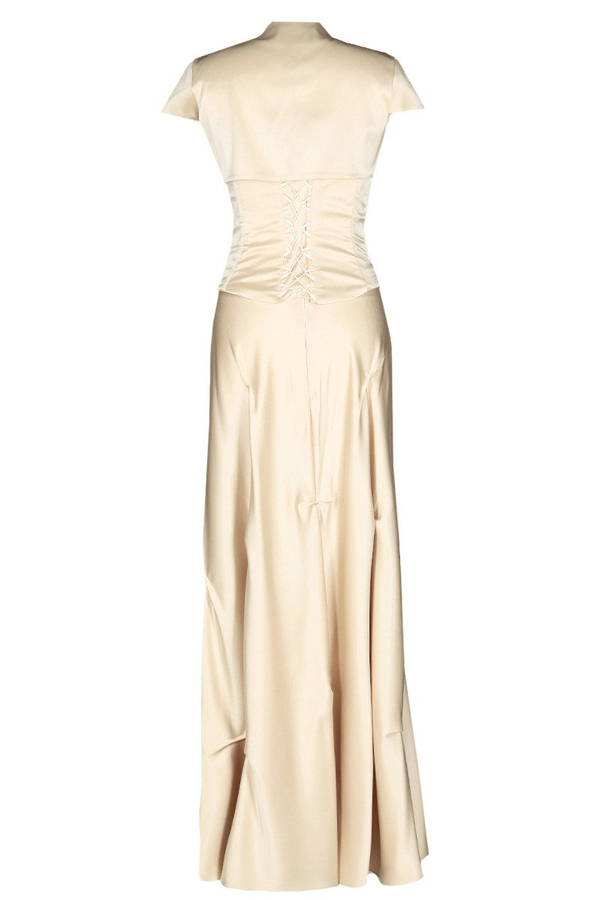 Sukienka FSU019 EKRI CIEMNE