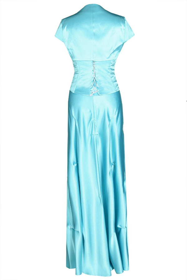 Sukienka FSU019 TURKUSOWY JASNY