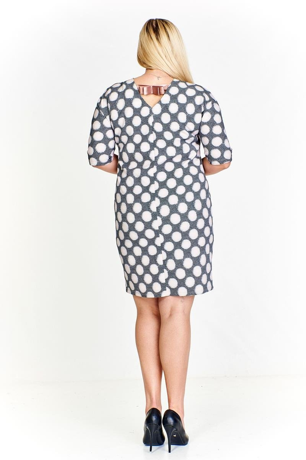 ARNO Sukienka M31182 Zielony Ciemny kropki