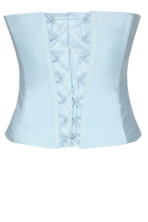 Gorset FGR042 BŁĘKITNY tafta