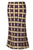 Spódnica FSP771 BEŻOWY + ŚLIWKOWY kratka 