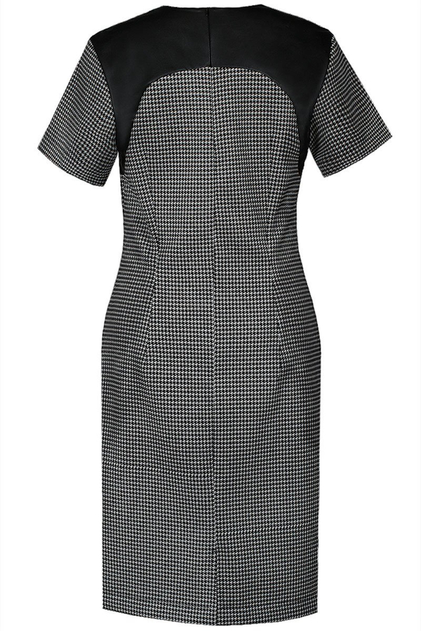 Sukienka FSU646  CZARNY + SZARY
